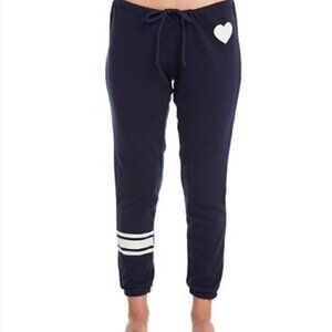 Chaser Heart Stripe Band Joggers Blueberry Size L